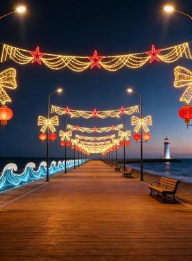 LED节日过街灯户外景造观装灯春节新年饰型灯新年节CBZ日装灯饰灯