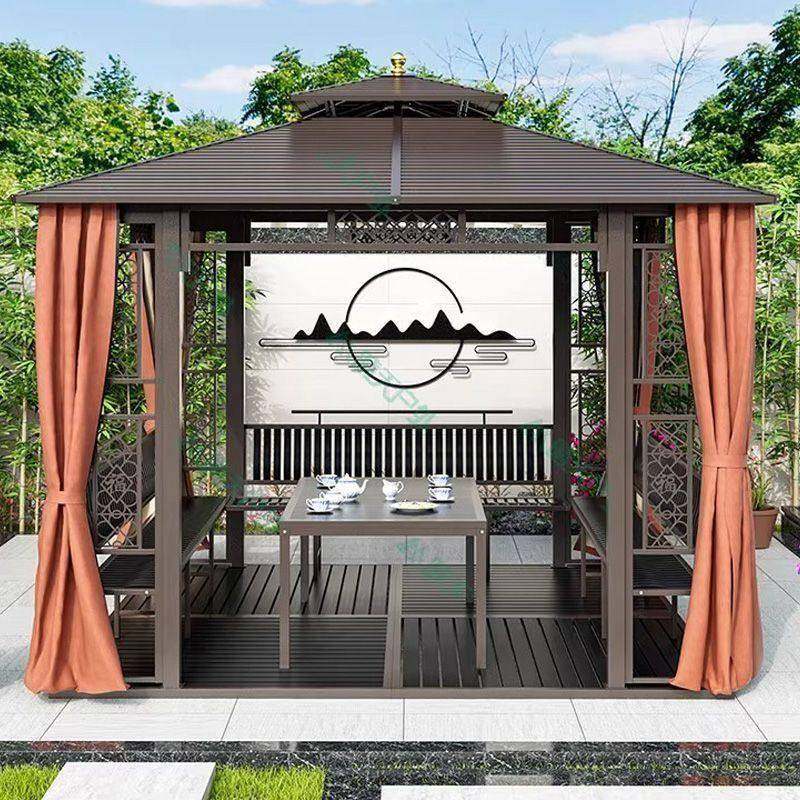 户外凉亭四角庭院全套露台别墅休闲遮阳帐篷农家乐镀锌顶室外凉亭,商业/办公家具,景观廊架,淘宝优惠券,粉丝福利购,淘宝优惠卷