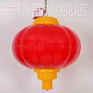 亚克力户外防水LED灯笼大红塑料连串灯笼发光灯杆道路亮化灯笼厂