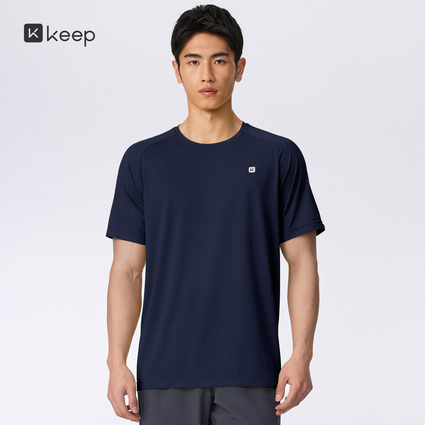 Keep速干衣跑步T恤男短袖圆领吸湿排汗轻薄城市户外运动健身上衣