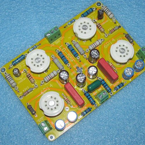 好声的6U8(6F2)电子管推6P14(EL84功率管3W+3W输出线路经典LG55F