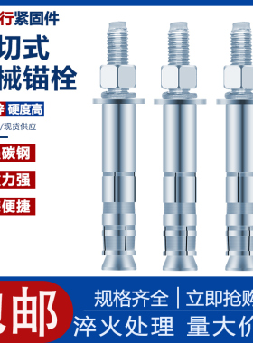 8.8级后扩底机械锚栓单双管膨胀螺丝螺栓后切式机械锚栓M10M12M16