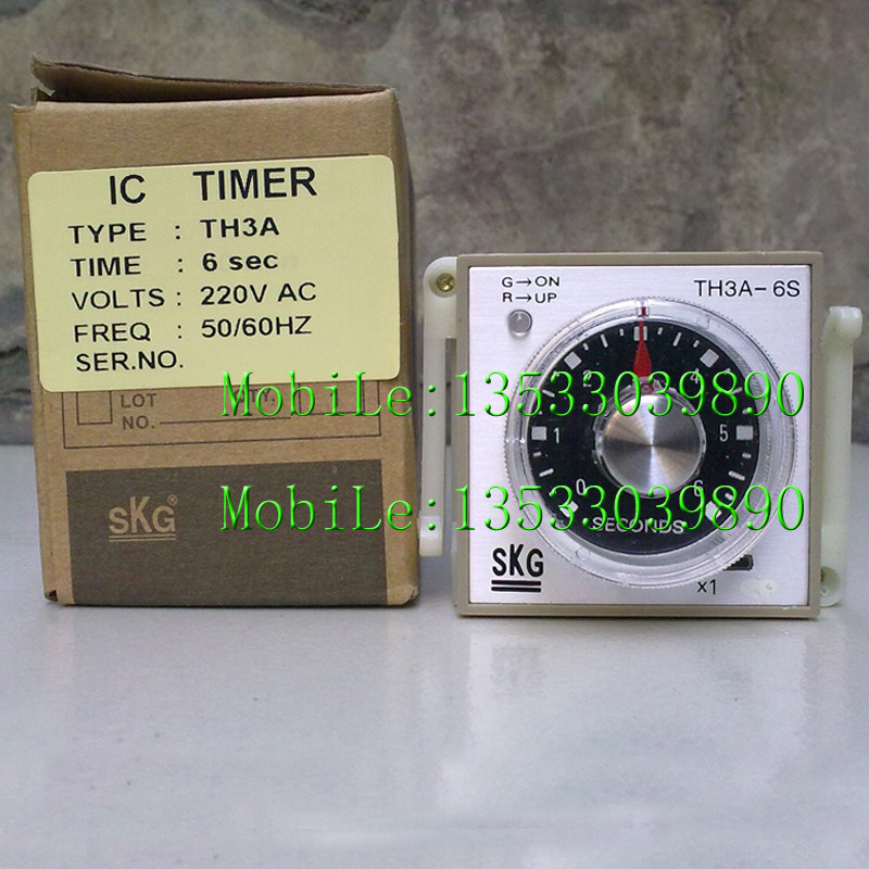 实物拍摄原装正吕台湾SKG旋钮 TH3A-6S延时继电器