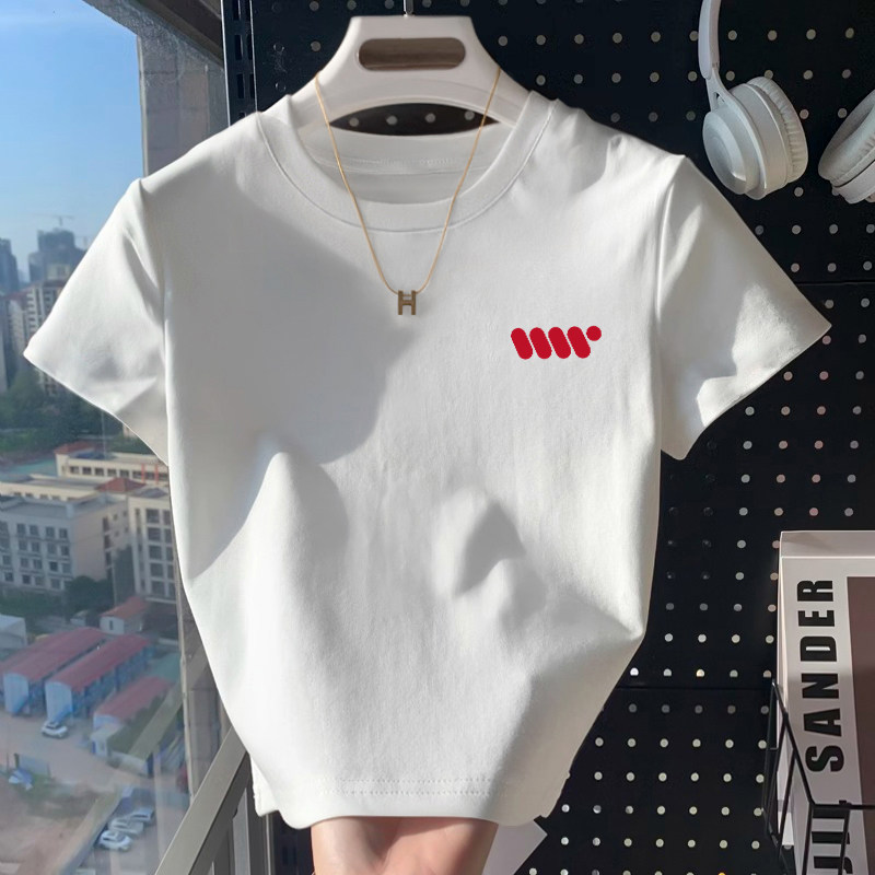 白色短款t恤女短袖纯棉2026新款夏小个子半袖设计感百搭正肩上衣