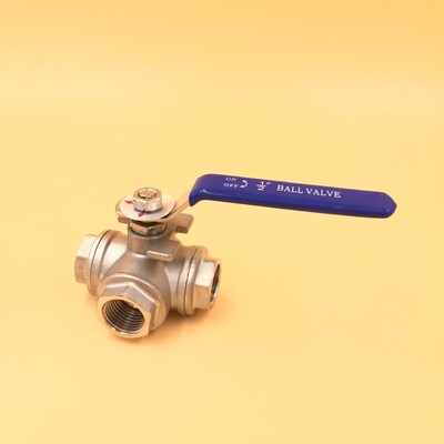 304不锈钢内螺纹三通球阀 L型 T型 丝口三通球阀Q14F/Q15F-16P