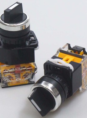 10只转换开关LA38-11X2 20X3旋钮开关2档3档22MM二挡三档短柄按钮