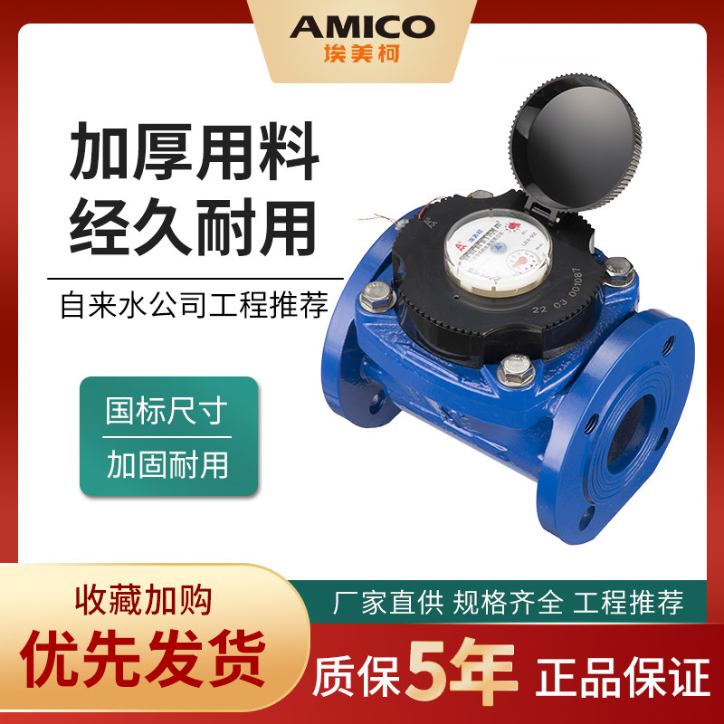 埃美柯069可拆卸式铸铁法兰水表大口径水表LXLG-E