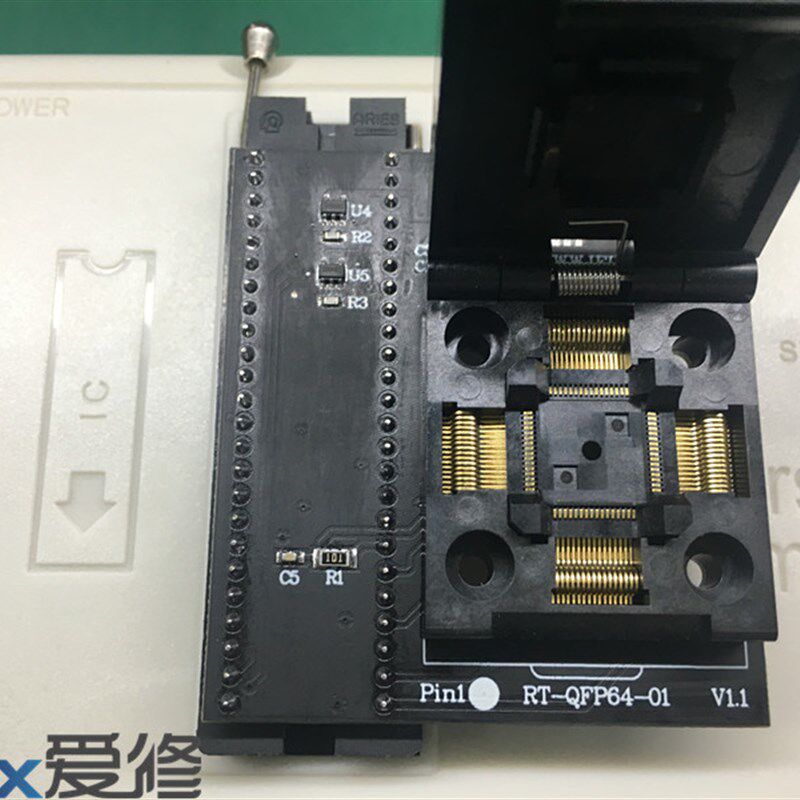 RT809H翻盖座变频空调MCU IRMCK341_343_311转接座RT-QFP64-01