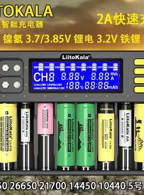 Liitokala Lii-S8智能充电器8槽18650锂电266505号217003.2V铁锂