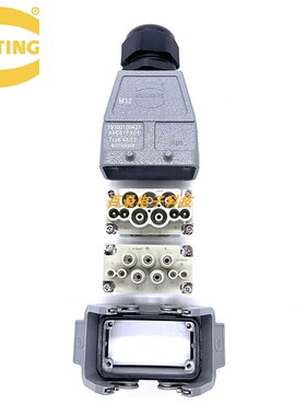 HARTING09380082601风电自动化机电设备插头09380082701 HAN K4/4