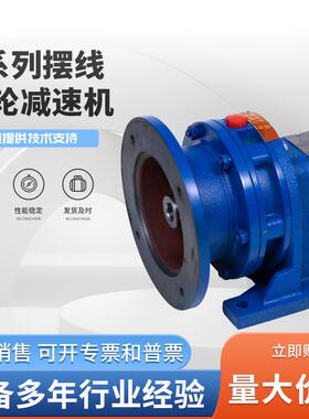 摆线针轮减速机卧式机头配国标铜电机变速箱BWD/XWD系列减速器