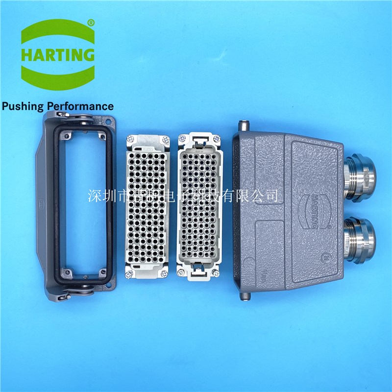 HAN-108DD-M/F 哈丁HARTING双口重载连接器 单扣 108芯双出线孔