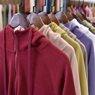 暖毛呢绒！高弹慕斯棉连帽外套厚秋冬保加宽松AL-2309落肩袖男女