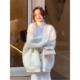 仿水貂绒毛衣外套女新秋级冬季 外搭白色款 高慵懒风chic针SDN感织