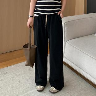 UZI鱼子休勤闲裤大码CF00079女200斤微装胖mm显瘦遮肉Y垂感糯米裤
