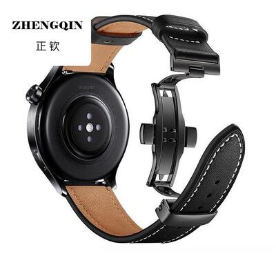 适用vivowatch5真皮iqoo表带watchgt2手表watch3新款智能iQoo自弹