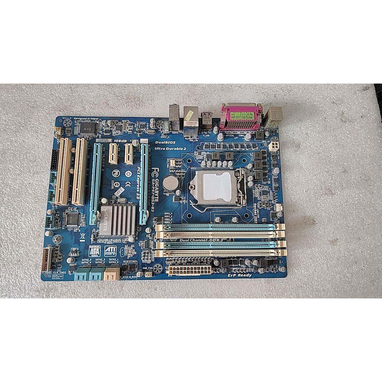 技嘉GA-P67-DS3-B3 DDR3 1155接口 P67独显大板带双显卡 打印机口