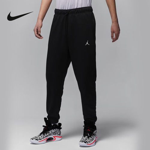 JORDAN耐克长裤DRI-FIT男速干运动裤秋季黑色束脚卫裤FV8609-010