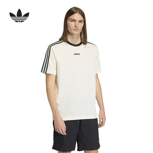 adidas阿迪达斯三叶草Bruised Banana提花运动衫男短袖T恤 KE2139