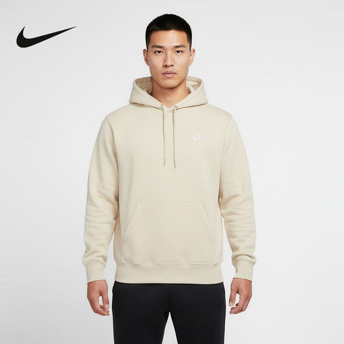 Nike耐克男子加绒套头连帽衫秋冬新款针织休闲刺绣卫衣FN3860-229
