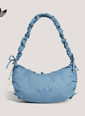 adidas阿迪达斯三叶草荷叶边运动手提包斜挎包新款女单肩包KX6975