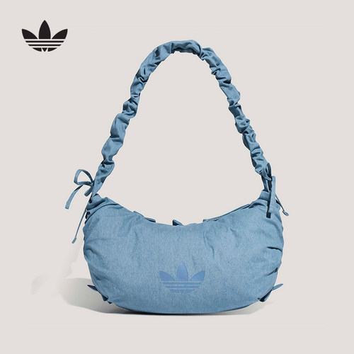 adidas阿迪达斯三叶草荷叶边运动手提包斜挎包新款女单肩包KX6975
