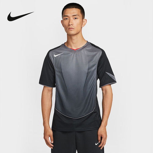 NIKE耐克夏T恤新款男子运动休闲舒适透气足球短袖球衣HV1179-010