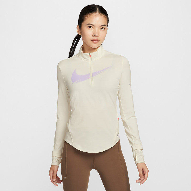 耐克SWIFT DRI-FIT女子防晒速干跑步上衣半拉链运动T恤IO0252-047