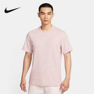 NIKE耐克男子短袖夏新款Dir-FIT运动休闲简约T恤针织衫DV9832-667