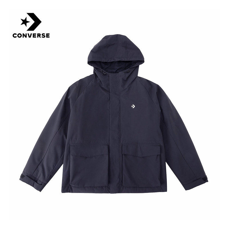 Converse匡威男女棉服2026春新品印花logo保暖连帽棉服UCJ415-GHM