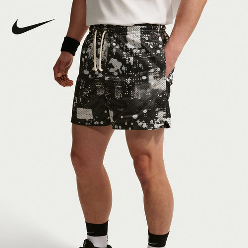 NIKE耐克男短裤2026夏新款网眼透气休闲训练迷彩运动裤IF2574-100