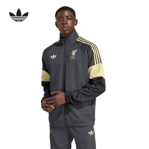 adidas阿迪达斯三叶草外套男子利物浦足球休闲文化夹克 KC7802