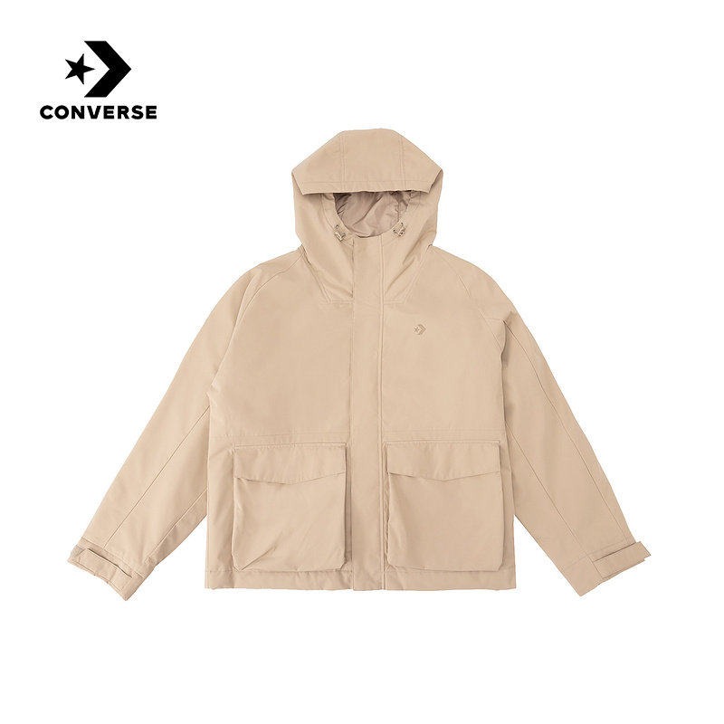 Converse匡威男女棉服2026春新品印花logo保暖连帽棉服UCJ415-GHM
