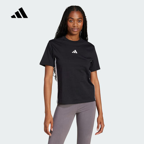 adidas阿迪达斯夏季新款女子运动休闲透气短袖圆领T恤JD0846