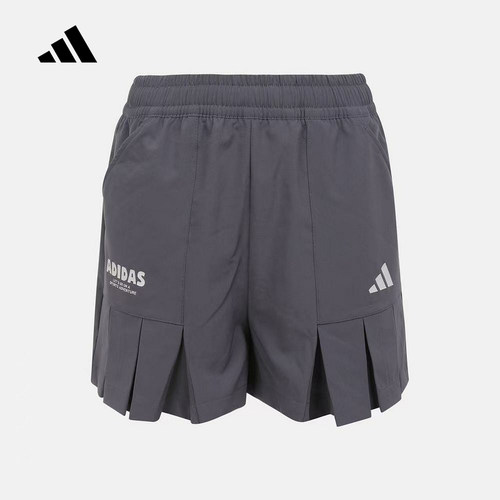adidas阿迪达斯2026夏女大童JG GFX WV SHORT运动休闲短裤 KG7827
