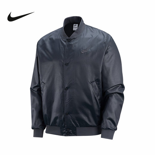 NIKE耐克男子外套2026春季刺绣小标梭织缎面立领夹克 IF0728-010