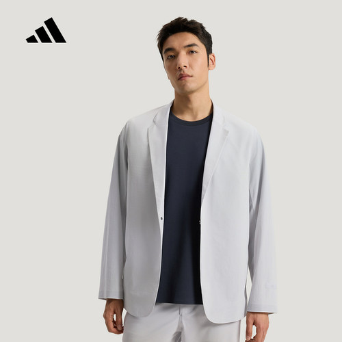 adidas阿迪达斯武宗系列拒水凉感运动西装薄外套男梭织夹克KG0849