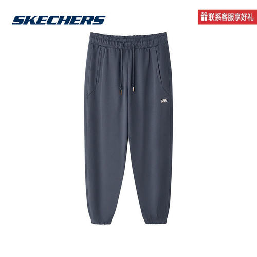 Skechers斯凯奇春长裤男女休闲运动裤束脚裤卫裤L125M068/026R