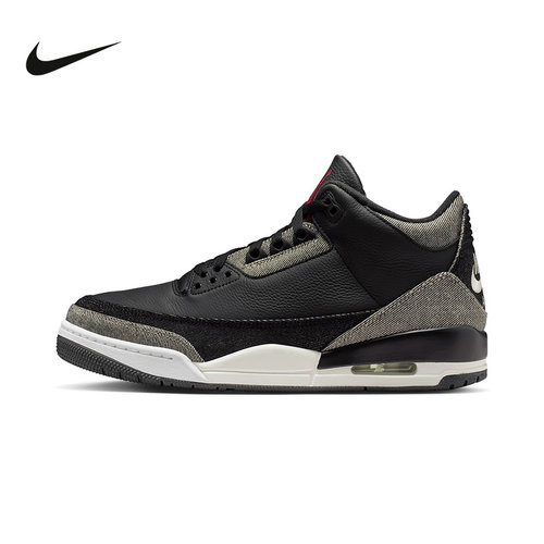 NIKE耐克男鞋Air Jordan 3 AJ3李维斯联名复古篮球鞋IR0914-400