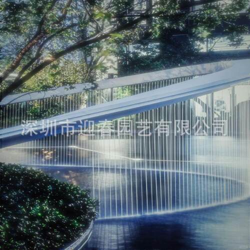 大型水幕墙室内室外拉线光纤景观水帘工程源头厂家施工安装设计