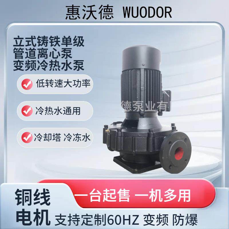 MINAMOTO离心泵GDX80-32管道泵扬程32米功率11kw冷冻补水泵变频