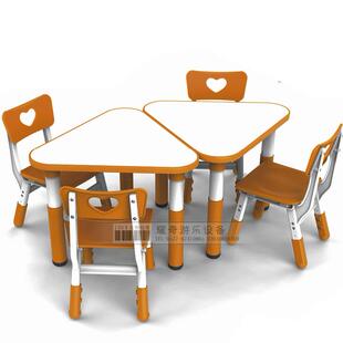 升降几何桌.防火板儿童桌子可拼式三角桌儿童课桌幼儿园桌子