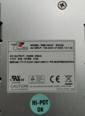 全新Dell Z9000 1000W电源 752-00551-02 PSS-2A00V NY1X9