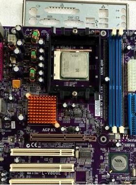 原装联想754主板 K8M800-M3 集成显卡AGP L-V800E 送CPU 内存风扇