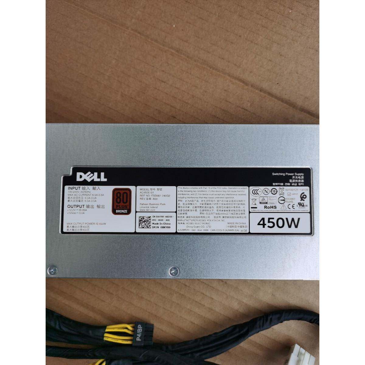 全新DELL R430服务器电源 R430电脑电源非冗余 冷电 450W XKY89