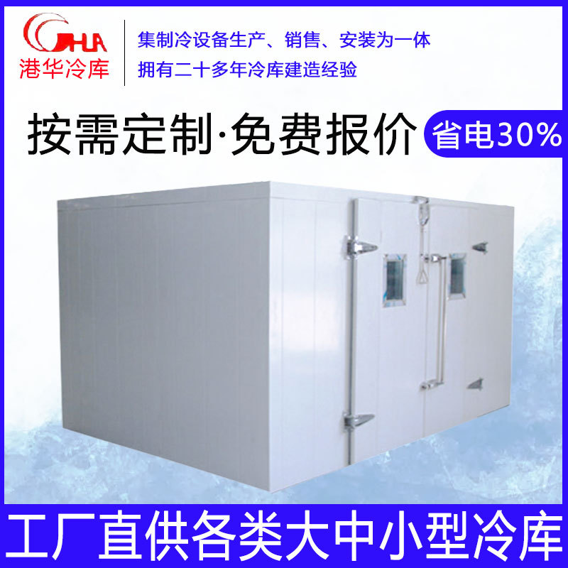 广东小型冷冻库移动冷库全套设备蔬菜水果保鲜海鲜肉类冷藏库商用