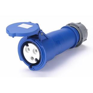 工业插座3321连接器耦合器3P32A 防水防雨插座IP44三孔插座220V