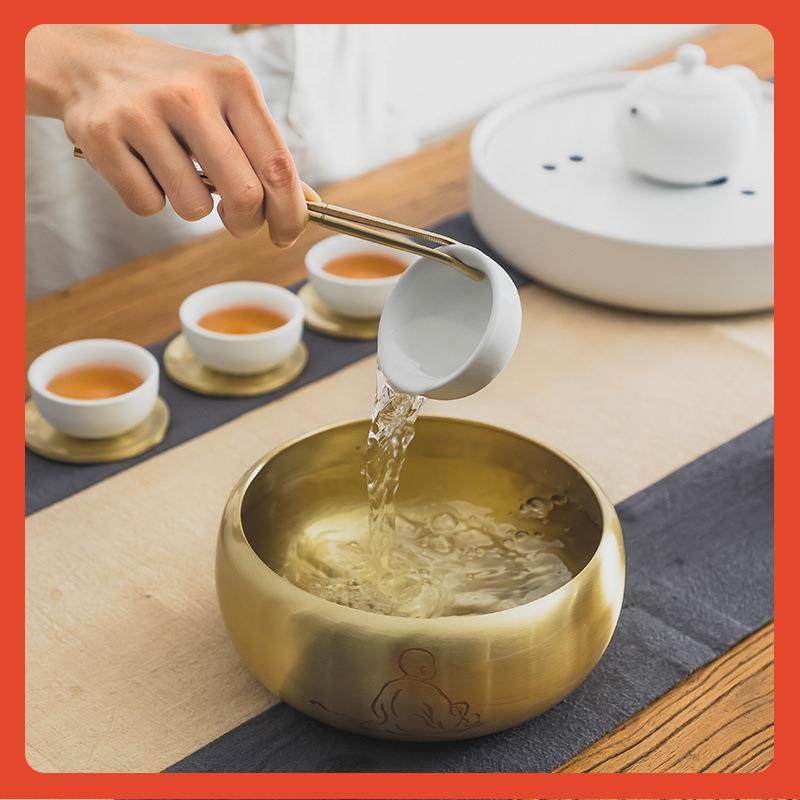⌘大号特大铜制茶洗笔洗茶道六君子水盂黄铜茶具配件洗茶杯盆洗,餐饮具,整套茶具,淘宝优惠券,粉丝福利购,淘宝优惠卷