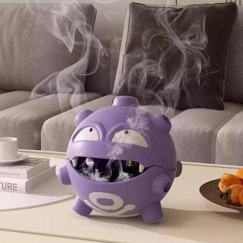 创意瓦斯弹蚊香盘盒宝可梦桌面摆件双弹瓦斯手办蚊香座檀香炉ZF