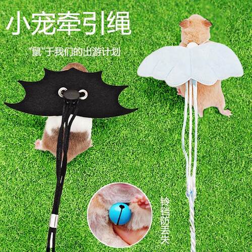 松鼠牵引绳仓鼠溜鼠绳防挣脱蜜袋鼯花枝金丝熊外出绳子用品